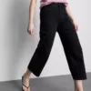 Korte jeans i denim med brede ben
