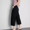 Korte jeans i denim med brede ben