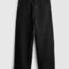 Korte jeans i denim med brede ben