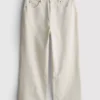 Korte jeans i denim med brede ben
