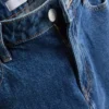 Korte jeans i denim med brede ben