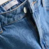 Korte jeans i denim med brede ben