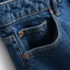 Korte jeans i denim med brede ben