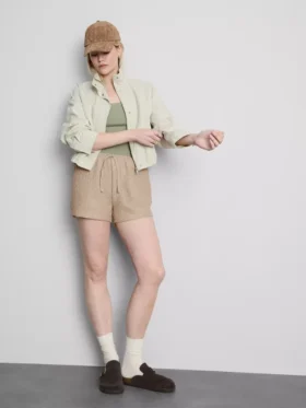 Krøllede shorts med snøre