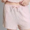 Krøllede shorts med snøre