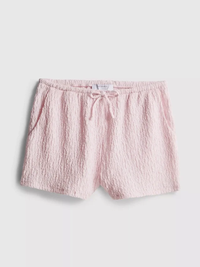 Krøllede shorts med snøre