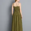 Lagdelt smock-maxi-kjole