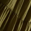 Lagdelt smock-maxi-kjole
