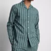 Lang pyjamasser i stribet poplin