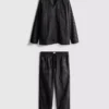 Lang pyjamasser i ternet poplin