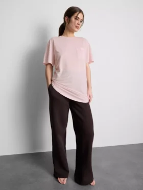 Lang T-shirt med rund hals