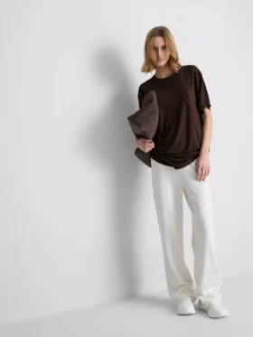 Lang T-shirt med rund hals