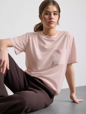 Lang T-shirt med rund hals