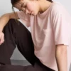 Lang T-shirt med rund hals