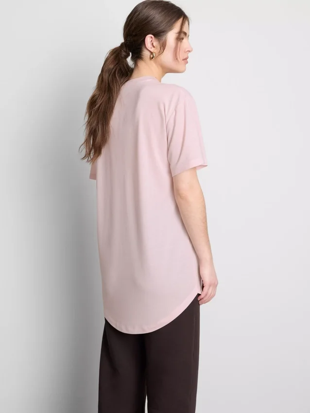 Lang T-shirt med rund hals