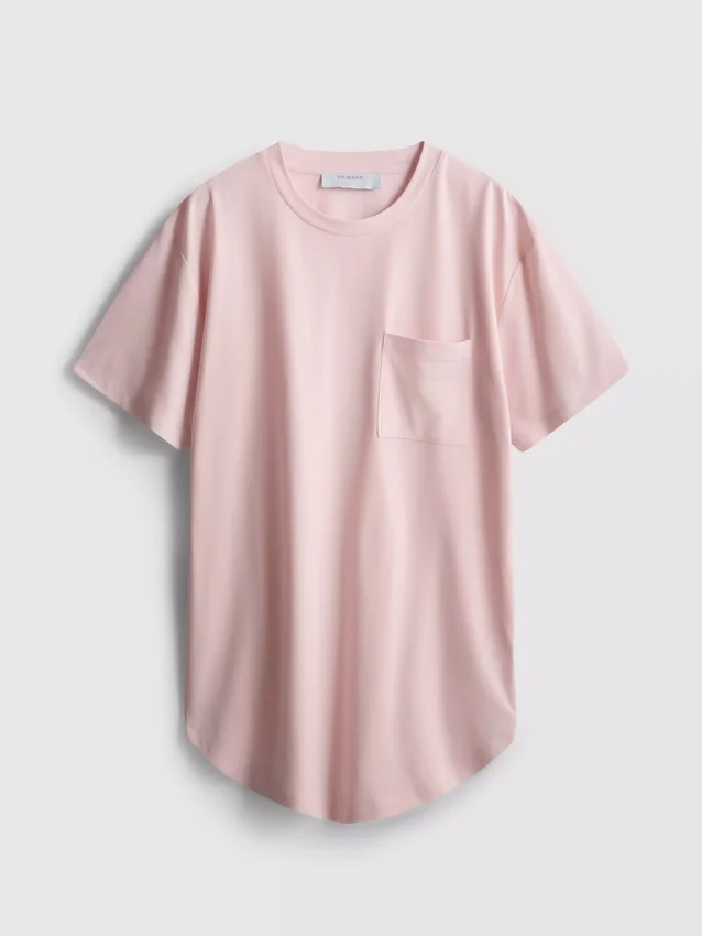 Lang T-shirt med rund hals