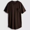 Lang T-shirt med rund hals