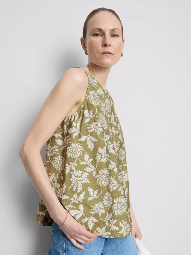 Lang tanktop med print