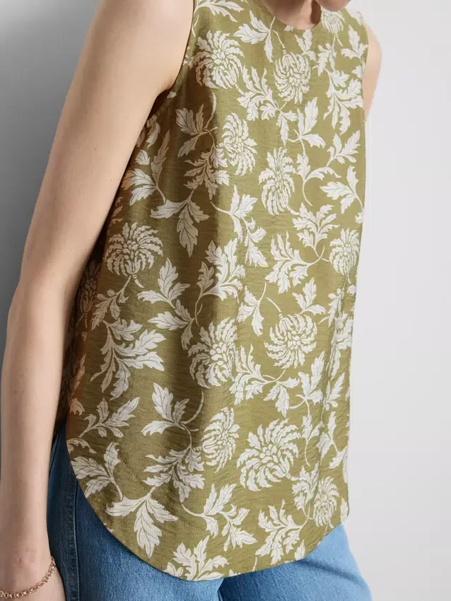 Lang tanktop med print
