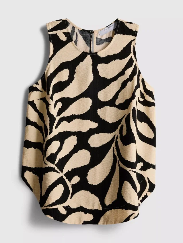 Lang tanktop med print