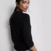Langærmet cardigan med rund hals