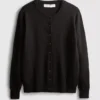 Langærmet cardigan med rund hals