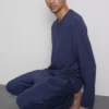 Langærmet pyjamasbluse