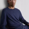 Langærmet pyjamasbluse