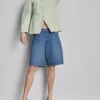 Lange bermudashorts i bomuldsdenim