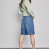 Lange bermudashorts i bomuldsdenim