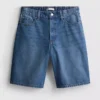 Lange bermudashorts i bomuldsdenim