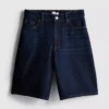 Lange bermudashorts i bomuldsdenim
