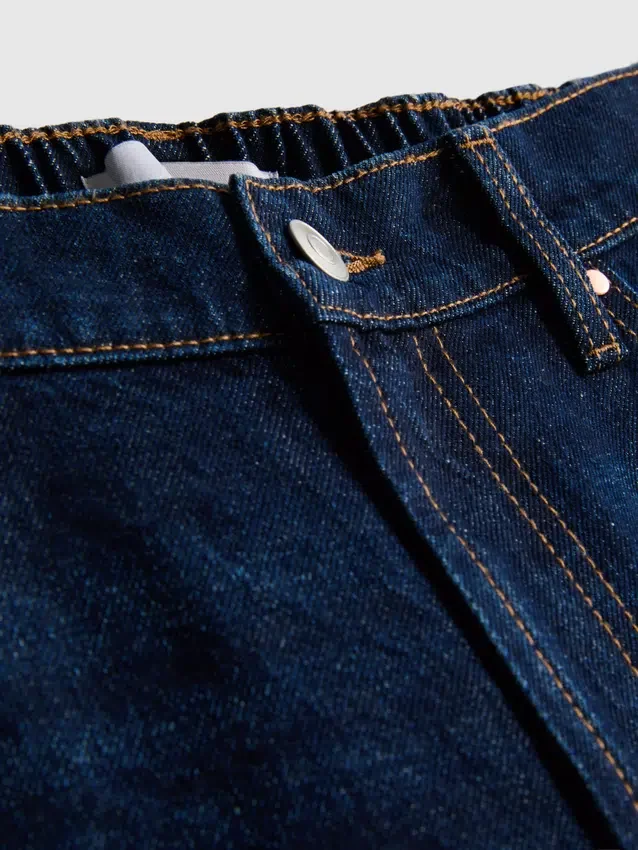 Lange bermudashorts i bomuldsdenim