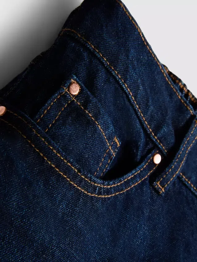 Lange bermudashorts i bomuldsdenim