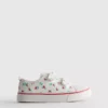 Lavtop-sneakers i canvas med blomsterprint
