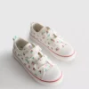 Lavtop-sneakers i canvas med blomsterprint
