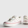 Lavtop-sneakers i canvas med blomsterprint