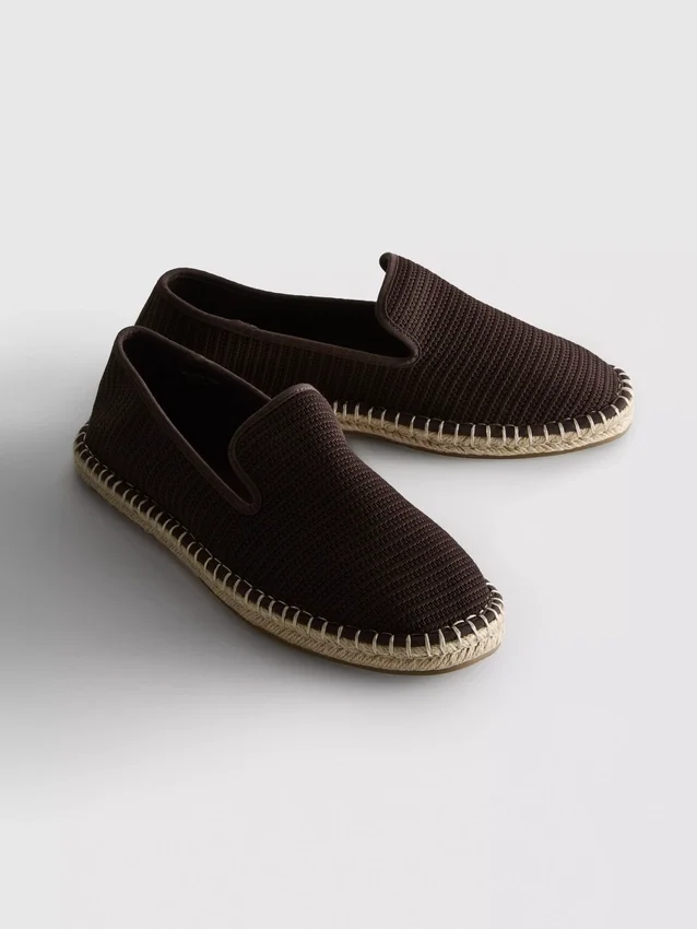 Lavtop strikkede espadriller