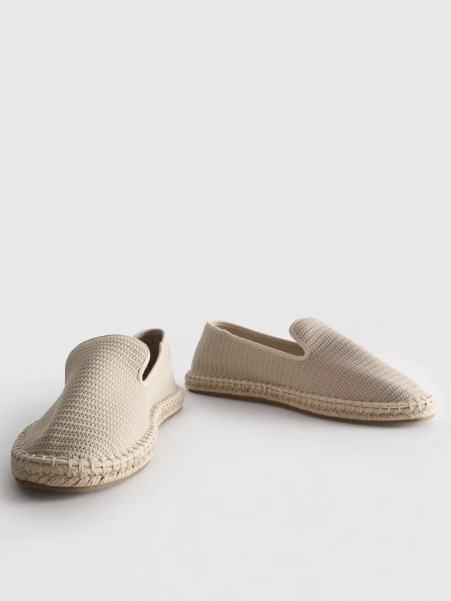 Lavtop strikkede espadriller