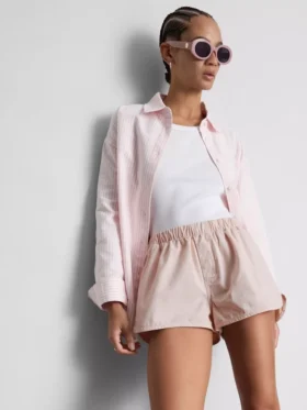 Løbeshorts i bomuldsdenim