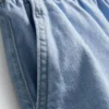 Løbeshorts i bomuldsdenim