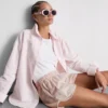 Løbeshorts i bomuldsdenim