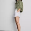 Løbeshorts i bomuldsdenim