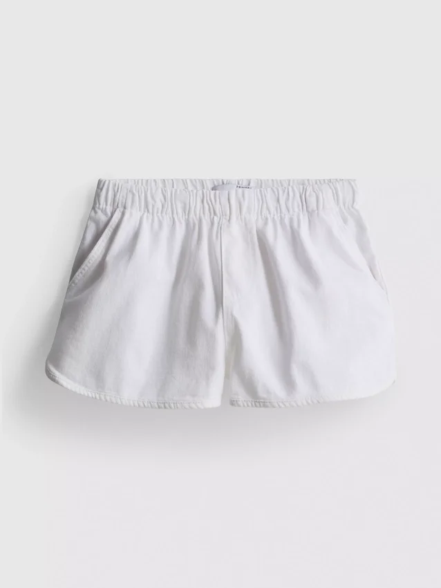 Løbeshorts i bomuldsdenim
