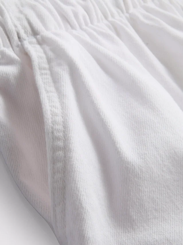 Løbeshorts i bomuldsdenim