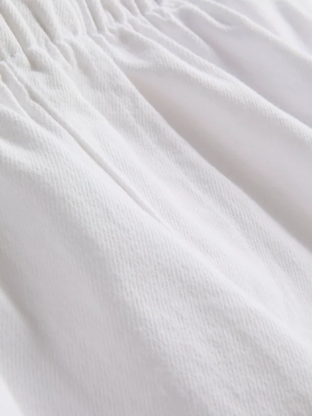 Løbeshorts i bomuldsdenim