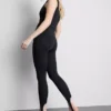 Leggings i crepe med stropper