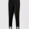 Leggings i crepe med stropper