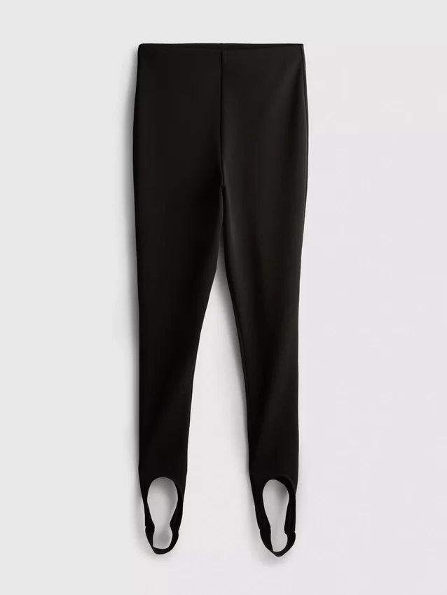 Leggings i crepe med stropper