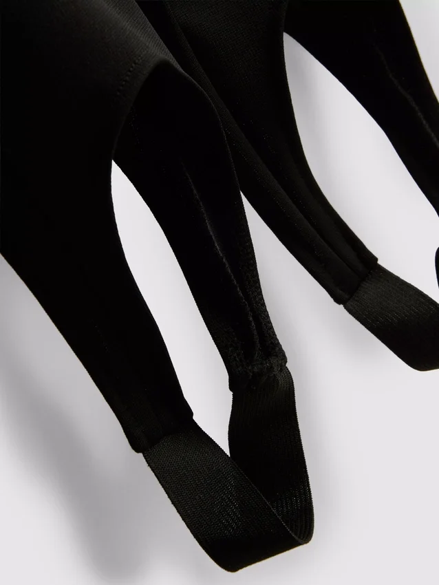 Leggings i crepe med stropper